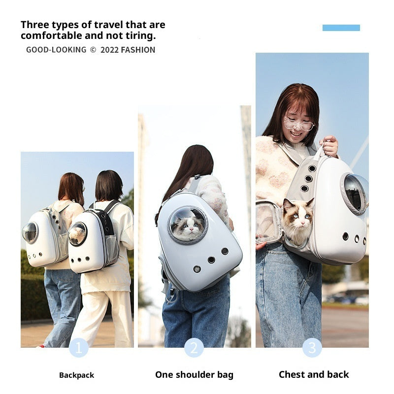 Large Capacity Side Open Schoolbag Pet Portable Cat