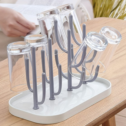 Space-Saving Cactus-Inspired Youngsters Bottle Drying Rack with Base - Holds Multiple Bottles, Teats, Cups & Pump Parts, Durable Material, Ideal for Organizing Parenting Essentials