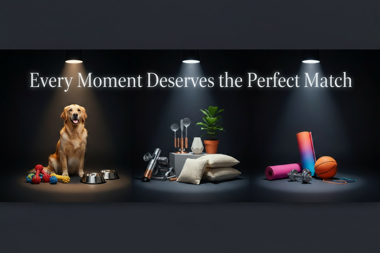 keep the background dark and add a spotlight on products